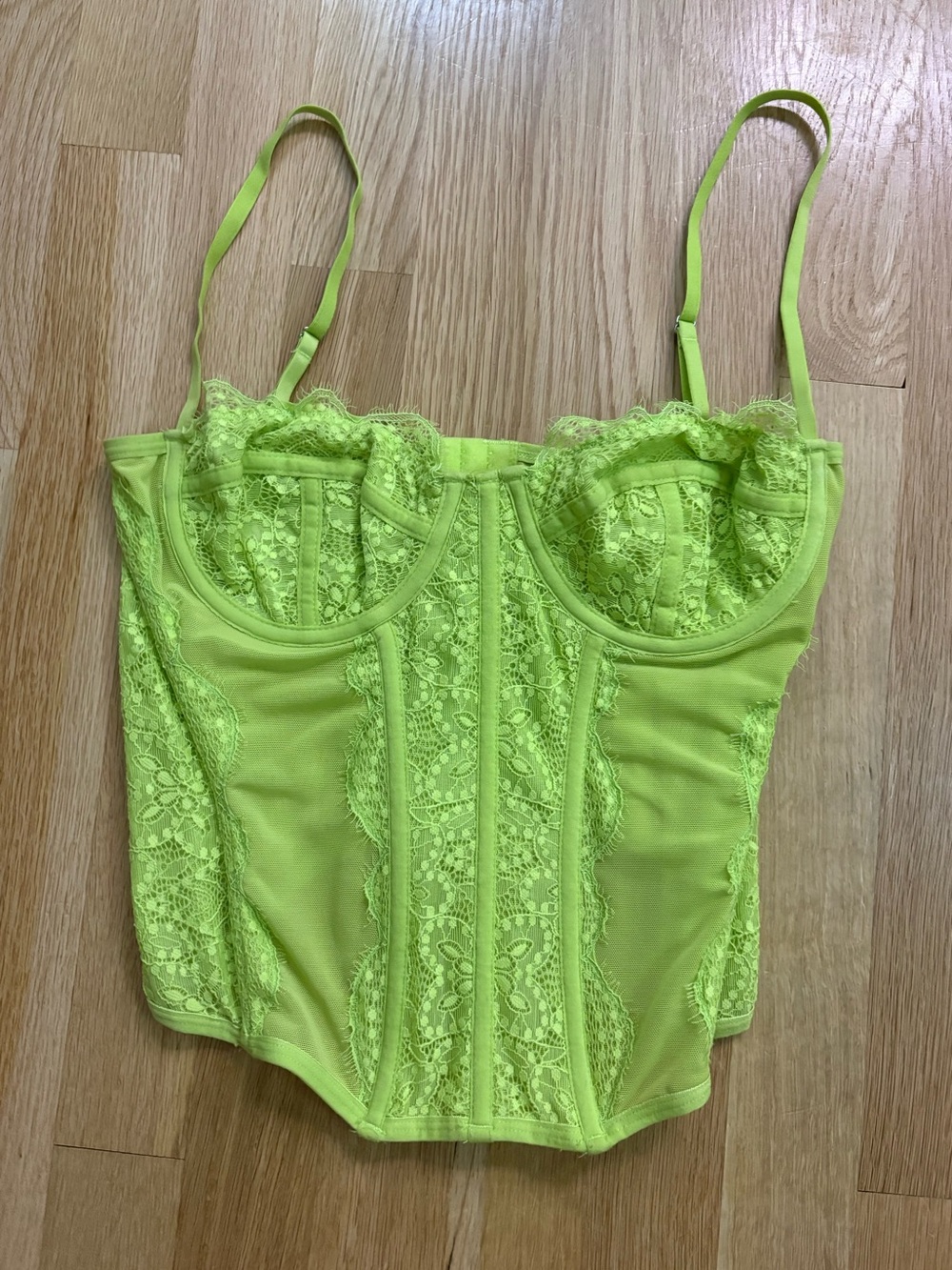 Corset top,Urban Outfitters, Out from under style,lime green, Size large